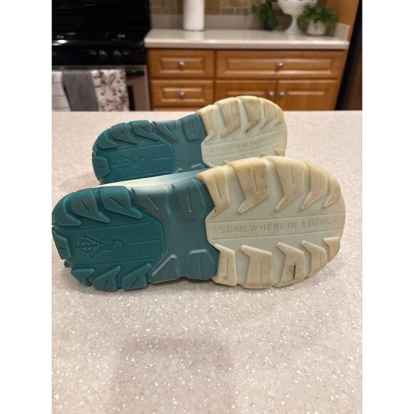 S.A.I. Teal Ombre Foam Clogs Slip On Perforated Futuristic Streetwear‎ Shoes 6/7 main image 9